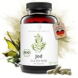 MAISON NATURELLE® JOD aus Bio Kelp (365 Stück) - 100% reine Jod Kapseln, Extrakt aus Braunalgen ohne Zusätze – optimal dosiert mit 195 µg natürlichem Jod je Kapsel - Jod Tabletten