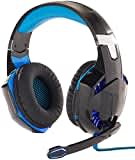 Mod-it Kopfhörer mit Mikrofon: Beleuchtetes Gaming-Headset mit Kabelfernbedienung & Mikrofon-Schalter (Gamer Headset, Kopfhörer PC, Fernbedienungen)