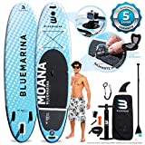 Bluemarina Stand Up Paddling Board aufblasbar Moana | 𝟓 𝐉𝐀𝐇𝐑𝐄 𝐆𝐀𝐑𝐀𝐍𝐓𝐈𝐄 - Bis 180 kg Tragkraft - 325x85x15 cm - Stand Up Paddle Set - Aufblasbares SUP Board - Surfbrett (325x85x15cm)