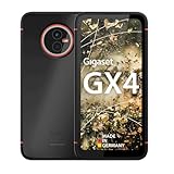 Gigaset GX4 Outdoor Smartphone 4G - Baustellenhandy - staub- & wasserdicht IP68, 6,1" HD+ V-Notch Display mit Corning Gorilla Glass, 64GB+4GB RAM, 48MP Kamera, Schnellladen, Android 14 fähig, Black