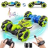 Dysaim Ferngesteuertes Auto RC Stunt Car Ferngesteuerte Auto mit Handsteuerung 2,4 GHz 4WD 360° Drehung Crawler Offroad 2 Akku Weihnachten Geschenk Spielzeug für Junge Mädchen ab 6 7 8 9 10 12 Jahre