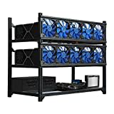 Kingwin Miner Rig Case Frame 12 GPU - Premium Stackable Aluminum Mining Rig Enclosure for Efficient Crypto Mining, Test Bench PC Case.