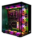 Talius Cronos ATX Gaming Box, gehärtetes Glas, RGB-Lüfter (in DREI Farben erhältlich) (Schwarz)