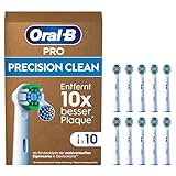 Oral-B Pro Precision Clean Aufsteckbürsten für elektrische Zahnbürste, 10 Stück, Zahnreinigung, X-Borsten, Original Oral-B Zahnbürstenaufsatz, briefkastenfähige Verpackung, Designed in Germany