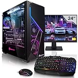 Megaport Komplett Set Gaming PC Hydra AMD Ryzen 7 5800X • 24" Monitor • Windows 11 • GeForce RTX4060 8GB • 32GB DDR4 • 1000GB M.2 SSD • WLAN • Tastatur • Maus Gaming komplettpaket