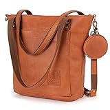 Berliner Bags Vintage Schultertasche Verona, Henkeltasche aus Leder, Handtasche für Frauen - Braun