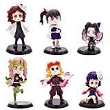 CYSJ 6 pcs Demon Slayer Cake Topper Anime Demon Slayer Mini Figures Spielzeug-Set Demon Slayer Theme Partyzubehör Für Home Office Sammler Dekorationsornamente Geburtstagsgeschenke