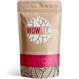 WOW TEA Detox Тее - 21 tage detox tee | Detox Tee Zum Abnehmen | Programm zur tiefen Körperreinigung | Entgiftung tee | Detox teemischung mit Yerba-Mate, Grüner Tee, Pu-erh | Entgiftungskur | 150g