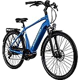 ZÜNDAPP X500 Ebike 28 Zoll Trekking Fahrrad für Damen und Herren 165-180 cm Elektrofahrrad mit Bosch Mittelmotor 11 Gang Scheibenbremse E Bike 500 Wh Akku (51 cm, blau)