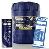 MANNOL 20L MN7405-20 Motoröl Universal 15W-40 Motorenöl API SG/CD Öl + gratis Motorspülung Reiniger Motorreiniger