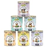 GranataPet Liebling's Mahlzeit Multipack 1, Nassfutter für Hunde im Probierpaket, Alleinfuttermittel ohne Getreide, Hundefutter mit hohem Fleischanteil & hochwertigen Ölen, 6 x 800 g