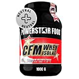 Powerstar 100% CFM WHEY ISOLAT 1000 g ohne Zucker-Zusatz & ohne Aroma | 96,5% Protein i.Tr. | Iso Whey Protein-Pulver | Deutsche Herstellung | Hochdosiertes Eiweiß-Pulver aus Weidemilch | Nature