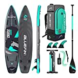 Bluefin SUP Cruise Carbon 12 Aufpumpbares Paddle Board| SUP Board für Erwachsene| Paddleboard Paket | Tragbar & Reisesicher | Inklusive Zubehör,Black Knight,Cruise Carbon Zwarte Ridder,12'