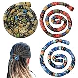 MMDOCO Spiral Lock Haarbinde Dreadlock, 3 Stück Spiral Lock Hair Tie Dreadlock, Zubehör Dreadlock Haargummi für Frauen und Männer, Dreadlocks Pferdeschwanz Halter für dickes lockiges Haar