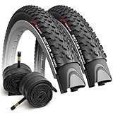 Fincci MTB Reifen 27,5 - Paar Fahrrad Reifen 27.5 x 2.10 Zoll 54-584, Fahrrad Mantel Oncamp mit Schrader fahrradschlauch 27,5 für Mountainbike, E Bike, Hybrid Offroad Fahrrad - 2er Pack FaltReifen