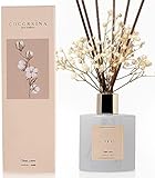 Cocorrína Raumduft Reed Diffuser mit 8 Duftstäbchen 200ml- Sauberes Leinen, Natürlich, Langanhaltend, Home Duft ätherisches Öl Reed Diffusor für Badezimmer Regal Dekoration