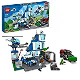 Lego 60316 City Polizeistation mit Polizeiauto, Müllauto und Hubschrauber, Gebäude zum Bauen mit 3 Figuren, Polizei-Spielzeug für Jungen und Mädchen ab 6 Jahren, Geschenk für Kinder