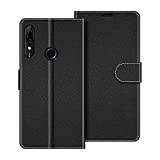 COODIO Handyhülle für Huawei P Smart Z Handy Hülle, Huawei P Smart Z Hülle Leder Handytasche für Huawei P Smart Z Klapphülle Tasche, Schwarz