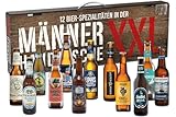 Männerhandtaschen | 12 x 0,33l Bierspezialitäten aus Privatbrauereien | Biergeschenke für Bierliebhaber | Geschenkidee zu Weihnachten (12 x 0,33l, Männerhandtasche XXL Lederdesign)