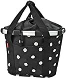 KlickFix Damen Bikebasket Lenkerkorb, Black Dots, 35 x 28 26 cm EU