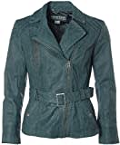 Ashley Brooke Damen Lederjacke Ziegennappa Leder Jacke Petrol 36