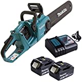 Makita DUC353Z Doppel-Akku-Kettensäge + 2x Akku BL1850B Li-Ion 18.0V 5.0Ah + DC18RC Schnell-Ladegerät 7.2 V - 18 V