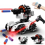 zootop Ferngesteuertes Auto, 2,4 GHz, Gesture RC Car 360 °Rotation, Drifting 4WD Battle Stunt Car 2 austauschbare Turm Musik Fernbedienung Tank Blow Bubble Shoot Schaumstoff Darts Spielzeug Geschenke