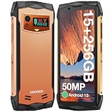 DOOGEE S58 Pro Smartphone, entsperrt, 4G, 5,71 Zoll, Android 10.0, 6 GB + 64 GB, 16 MP + 16 MP Dreifachkamera, Akku 5180 mAh, Dual SIM, stoßfest/wasserdicht/NFC/Face – Orange