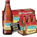 Kona Brewing Longboard Lager 24 Flaschen 0,355l aus Hawaii Alc 4,6 Vol. inkl. 6 EUR Pfand inkl. original Bierdeckel Haus der Biere Berlin