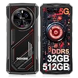 DOOGEE V40 Outdoor Handy Ohne Vertrag 5G - MediaTek Dimensity 7300 Android 14 Handy, 32GB RAM + 512GB ROM Outdoor Smartphone, 6.78” FHD+ 120Hz, 108MP, 8680mAh Rugged Baustellenhandy, IP68/NFC/Face ID