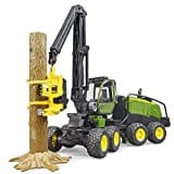 bruder 02135 - John Deere 1270G Harvester mit 1 Baumstamm - 1:16 Fahrzeug, Bauernhof, Landwirtschaft, Forstwirtschaft, Waldarbeit, Traktor, Trecker, Schlepper, Bulldog, Holztransporter, Spielzeug