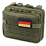 WYNEX Tactical Molle Admin-Tasche im lasergeschnittenen Design, Utility-Taschen Molle Attachment Military Medical EMT Organizer