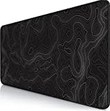 Owege Gaming Mauspad XXL 900 x 400 mm Artistic Curve Mousepad Groß Vernähte Kanten WassXerdicht Anti-Rutsch für PC, MacBook,Laptop Verbessert Präzision und GeschwindigkeiX