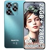 OUKITEL C50 5G Handy Ohne Vertrag - Android 14 24GB+128GB/1TB erweiterbar Smartphone Ohne Vertrag 6,8 Zoll 5150mAh, MTK Dimensity 6100+ Günstig Smartphone 50MP Kamera, Dual SIM 5G Simlockfreie Handys