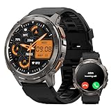 KOSPET TANK T3 Smartwatch Herren mit Telefonfunktion, 5ATM Wasserdicht，60+Tage Akkulaufzeit, Fitnessuhr mit 1,43" AMOLED Always-On Display,KI Sprachassistent,170 Sportmodi, 24/7 Gesundheitsüberwachung