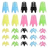 CHGCRAFT 25Pcs 10Styles Golf Simulator Tees Kunststoff Golf Tee Golf Matte Tees Praxis Golf Tees Perfekt für Rasen und Driving Range Indoor Claw Tee Mischfarbe