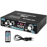 XRLUC Bluetooth Mini Verstärker mit Netzteil, 2.0 Kanal Klar und Realität Sound 600 Watt Home Audio Stereo Hi-Fi Musik für Passiver Lautsprecher PC TV Auto