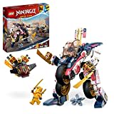 LEGO 71792 NINJAGO Soras transformierender Mech-Bike-Renner, 2in1 Set mit transformierender Mech-Actionfigur, Motorrad-Spielzeug Set mit 3 Minifiguren für Kinder, Jungen und Mädchen