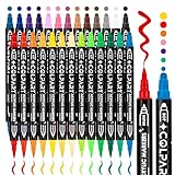 Acrylfarben stifte Acrylstifte für Steine Wasserfest 26PCS Acrylic Paint Marker Stifte Steine Bemalen Für Kunststoff Glas Holz Keramik Metall Reifen Leinwand.