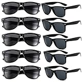 FSMILING Party Sonnenbrillen Set Schwarz sonnenbrillen Herren Damen Lustige Sunglasses Party Brille Set Sonnenbrillen Für Hochzeit Jga Beach Sonnenbrillen 10er Pack