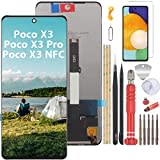 YHX-OU 6.6'' Schwarz Display Für Xiaomi Poco X3 NFC Poco X3 Poco X3 Pro LCD Display Touchscreen Ersatz Bildschirm Glas Assembly mit Werkzeug+ 1 Stück Schutzfolie