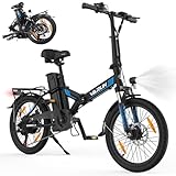 VARUN E Bike, 20 Zoll Elektrofahrrad Damen Herren mit 48V Lithium-Akku, 250W Motor, Pedelec E-Bike Klappbar mit 𝟓 𝐌𝐨𝐝𝐢, 7-Gang Getriebe, Fahrrad Elektro mit LCD-Display, EU-konform City Ebike