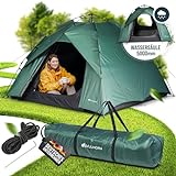 Vulnora Pop Up Zelt 4 Personen - Wasserdicht [5000mm Wassersäule] Wurfzelt 1-4 Personen | Auf- und Abbau in Sekunden - Strandzelt mit UV-Schutz -Blickdicht - Strand Camping Outdoor Reisen