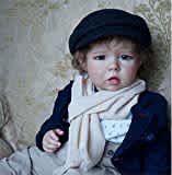 HOMONEY 22 Zoll Lebensechte Frische Farbe Reborn Supply Doll Kit Beliebte Liam Babygröße DIY Reborn Künstler (Blue Eyes)