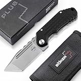 BÖKER PLUS® Dvalin Folder Tanto - taktisches Einhandmesser mit extra scharfer D2 Tanto Klinge - modernes EDC Taschenmesser mit G10 Griff schwarz - Tactical Edge Flipper Knife mit Etui & Geschenk-Box