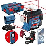 Bosch Professional Linienlaser GLL 3-80 C + Entfernungsmesser GLM 20 (1x Akku 12 V, roter Laser, mit App-Funktion, Arbeitsbereich: bis 30 m, in L-BOXX) – Amazon Exclusive Set