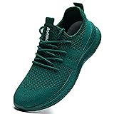 Tvtaop Damen Sneaker Laufschuhe Turnschuhe Straßenlaufschuhe rutschfest Leichtgewichts Atmungsaktiv Walkingschuhe Outdoor Tennisschuhe Sportschuhe Freizeitschuhe,Dunkelgrün 39 EU