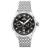 Dugena Herren-Armbanduhr 7090304 Kappa Kalender, Automatik, Vollkalender, schwarzes Zifferblatt, Edelstahlgehäuse, Saphirglas, Edelstahlarmband, Doppelfaltdrückerschließe, 5 bar