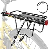 West Biking Gepäckträger Mountainbike - Stabiler Fahrrad Gepäckträger Robust MTB Gepäckträger Aluminium Fahrradgepäckträger, Einfache Montage Gepäckträger Fahrrad Hinten Maximalbelastung 50kg (Black)