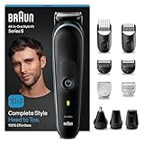 Braun All-In-One Bartpflege Bodygroomer Set, Barttrimmer / Bartschneider, Trimmer/Haarschneider Herren, Haarschneidemaschine, wiederaufladbar, 100 Min. kabellose Laufzeit, MGK5445